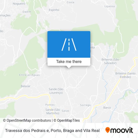 Travessa dos Pedrais e map