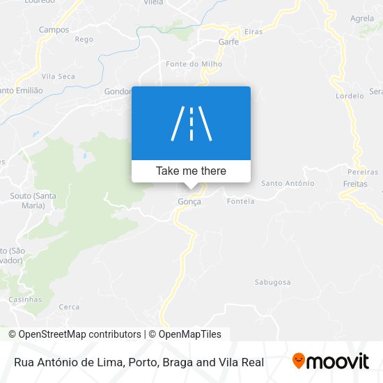 Rua António de Lima mapa