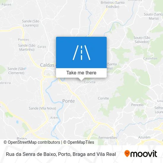 Rua da Senra de Baixo map