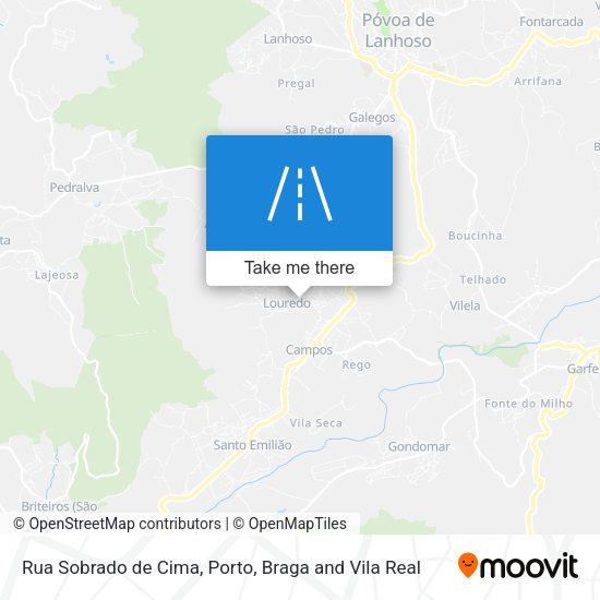 Rua Sobrado de Cima mapa