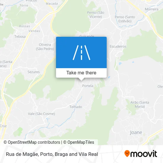 Rua de Magãe map