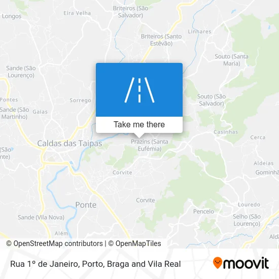 Rua 1º de Janeiro map