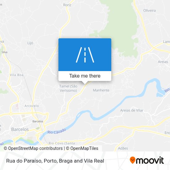 Rua do Paraíso mapa