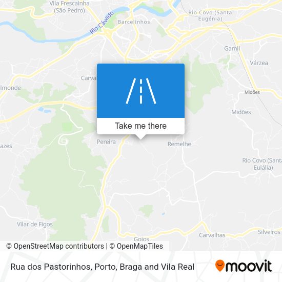 Rua dos Pastorinhos mapa