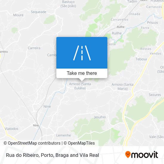 Rua do Ribeiro mapa