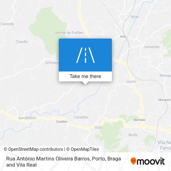 Rua António Martins Oliveira Barros mapa