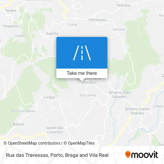 Rua das Travessas map