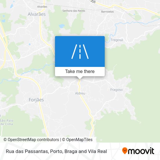 Rua das Passantas mapa