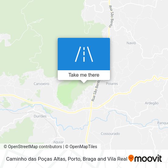 Caminho das Poças Altas map