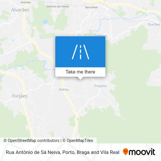 Rua António de Sá Neiva mapa