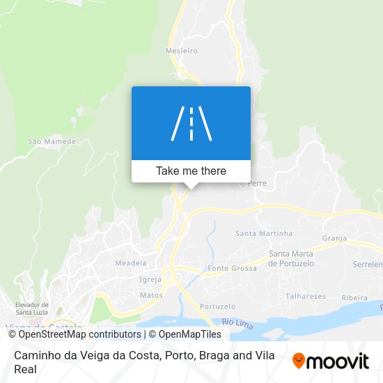 Caminho da Veiga da Costa mapa