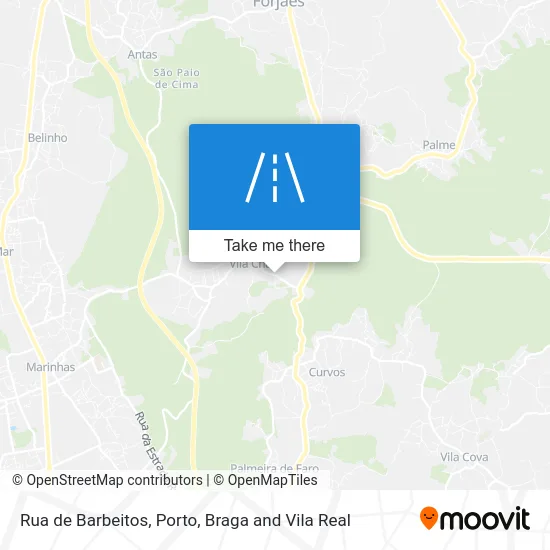 Rua de Barbeitos map