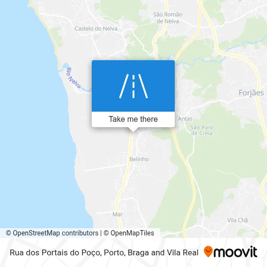 Rua dos Portais do Poço map