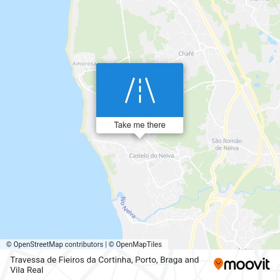 Travessa de Fieiros da Cortinha mapa