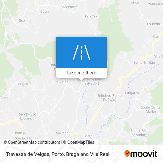 Travessa de Veigas mapa
