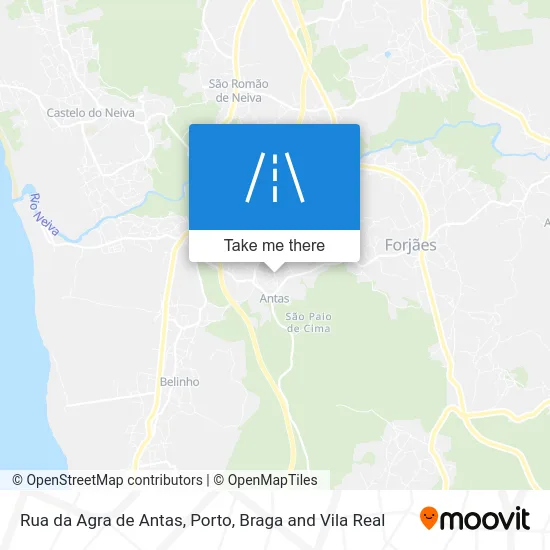 Rua da Agra de Antas map