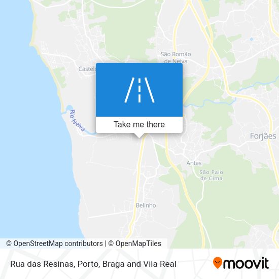 Rua das Resinas mapa