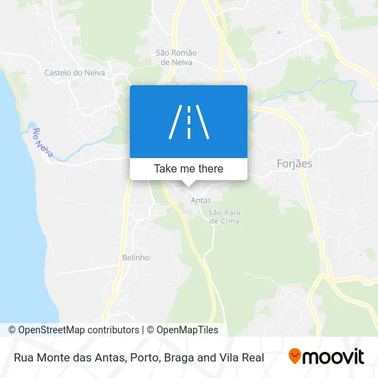 Rua Monte das Antas map