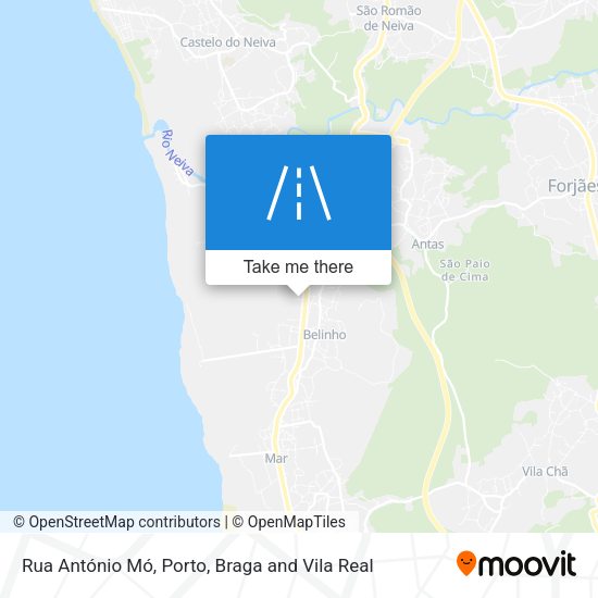 Rua António Mó mapa