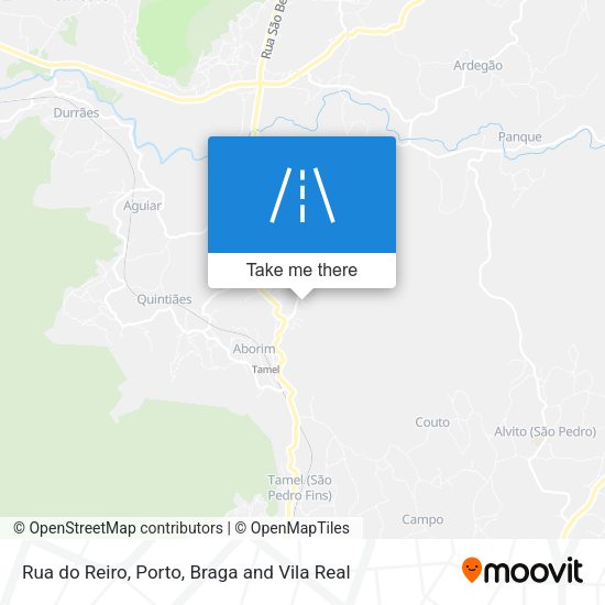 Rua do Reiro mapa