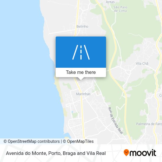 Avenida do Monte mapa