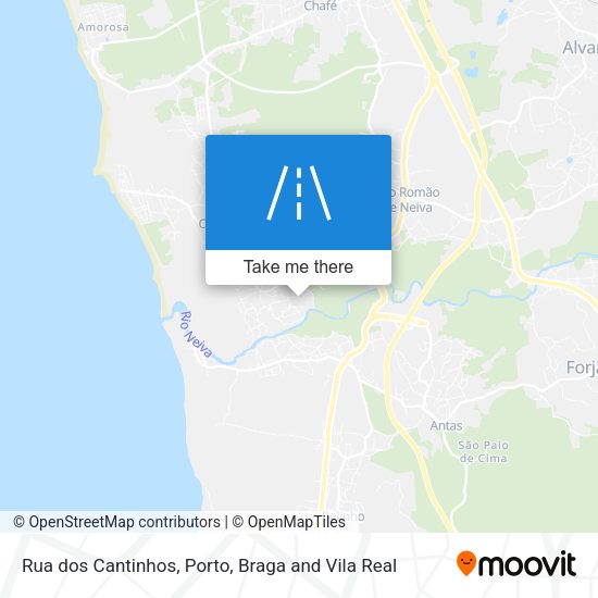 Rua dos Cantinhos mapa