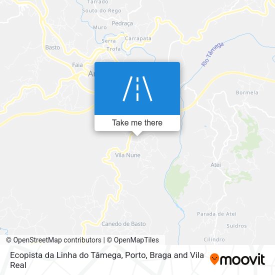 Ecopista da Linha do Tâmega map