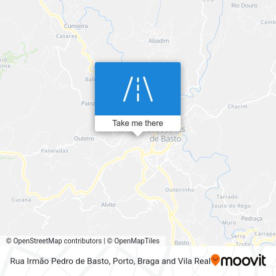 Rua Irmão Pedro de Basto mapa