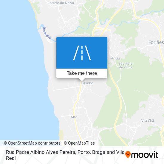 Rua Padre Albino Alves Pereira mapa