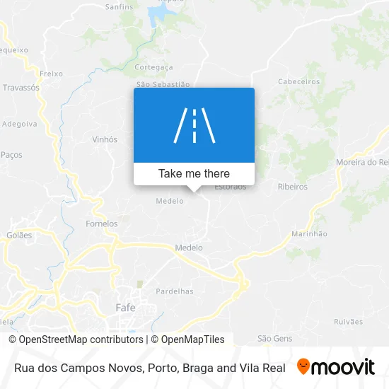 Rua dos Campos Novos map