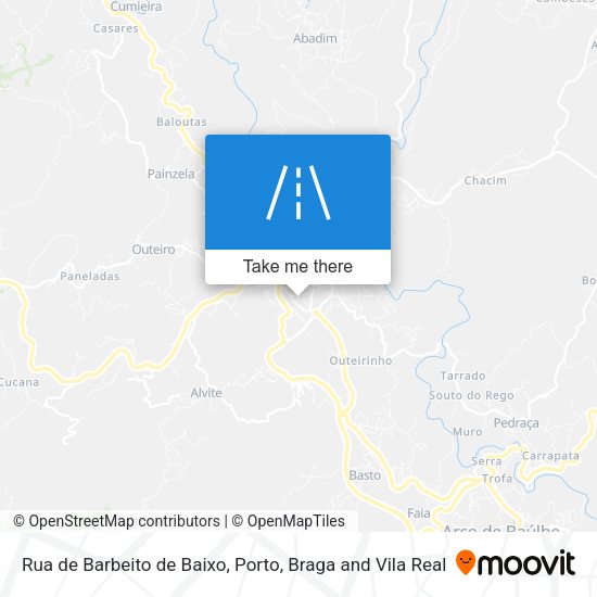 Rua de Barbeito de Baixo mapa