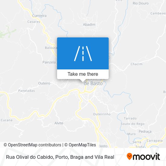 Rua Olival do Cabido mapa