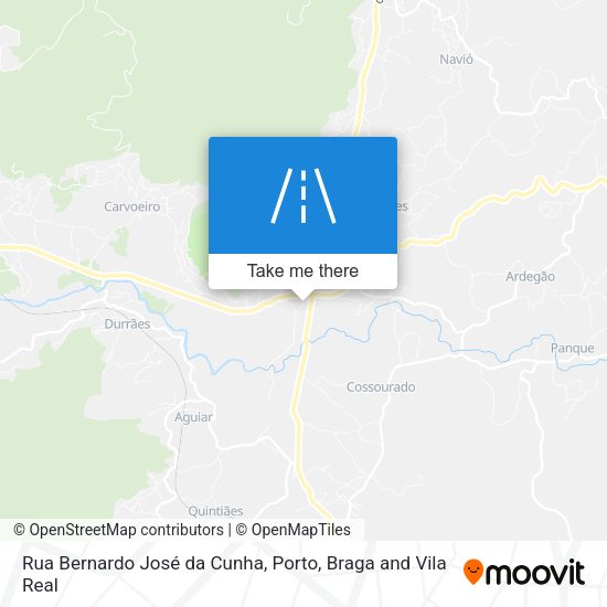 Rua Bernardo José da Cunha mapa