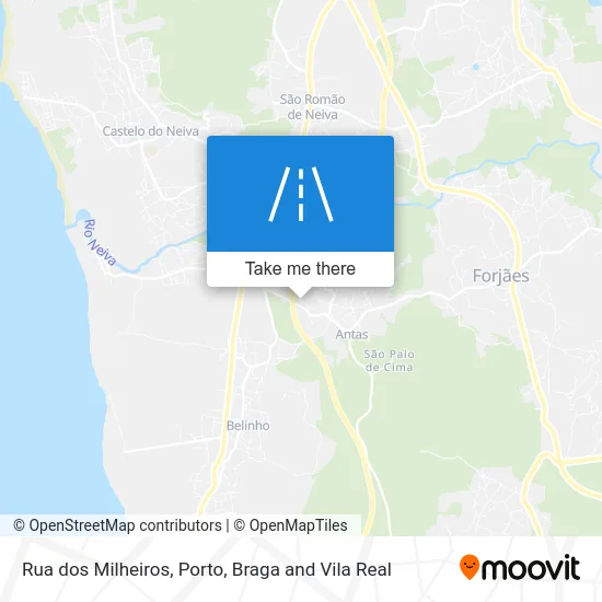 Rua dos Milheiros map