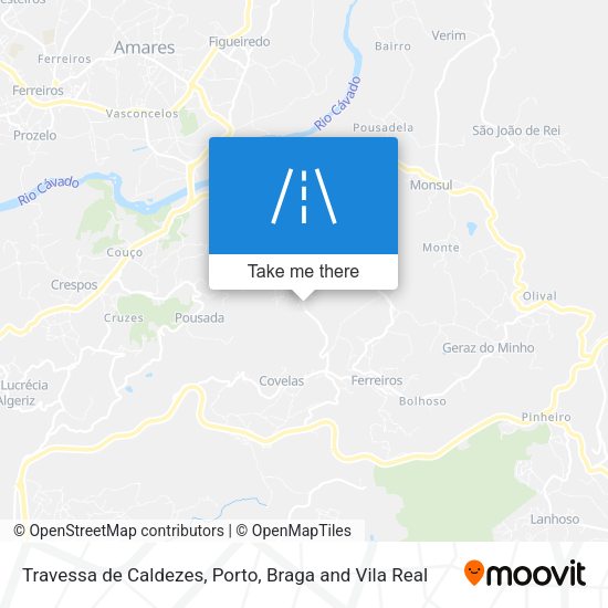 Travessa de Caldezes mapa