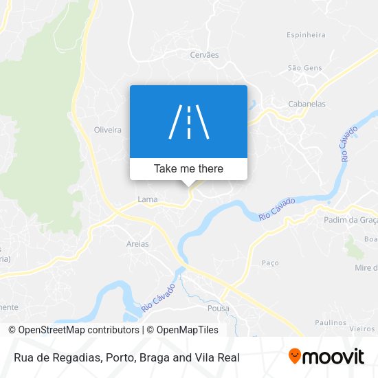 Rua de Regadias mapa