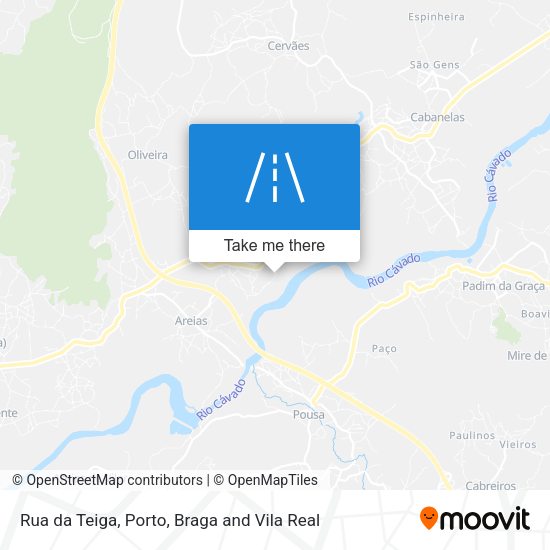 Rua da Teiga mapa