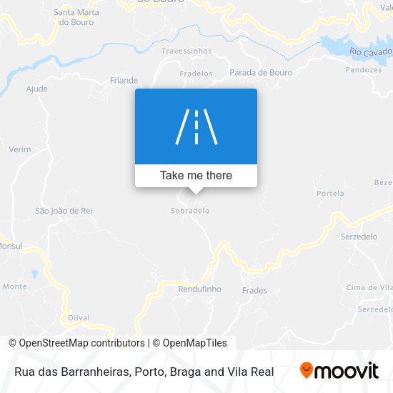 Rua das Barranheiras mapa