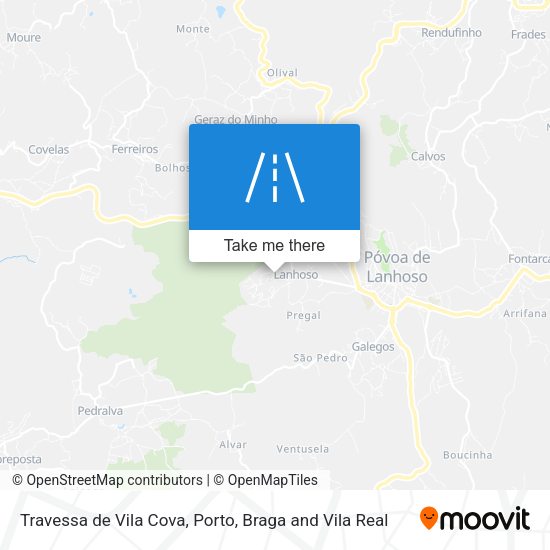Travessa de Vila Cova mapa