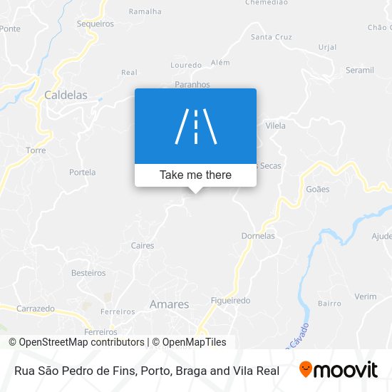 Rua São Pedro de Fins mapa