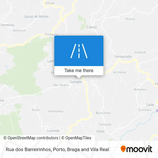 Rua dos Barreirinhos map
