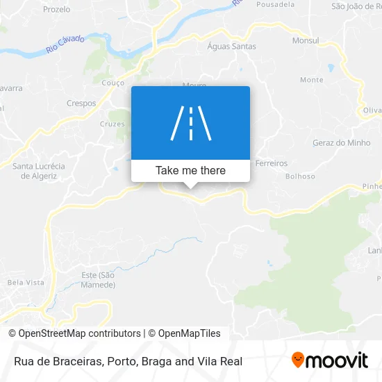 Rua de Braceiras map