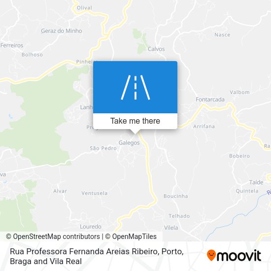 Rua Professora Fernanda Areias Ribeiro mapa