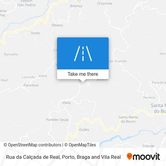 Rua da Calçada de Real map