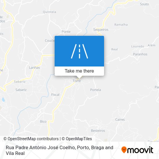 Rua Padre António José Coelho mapa