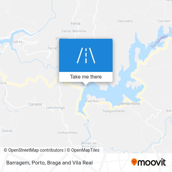 Barragem map