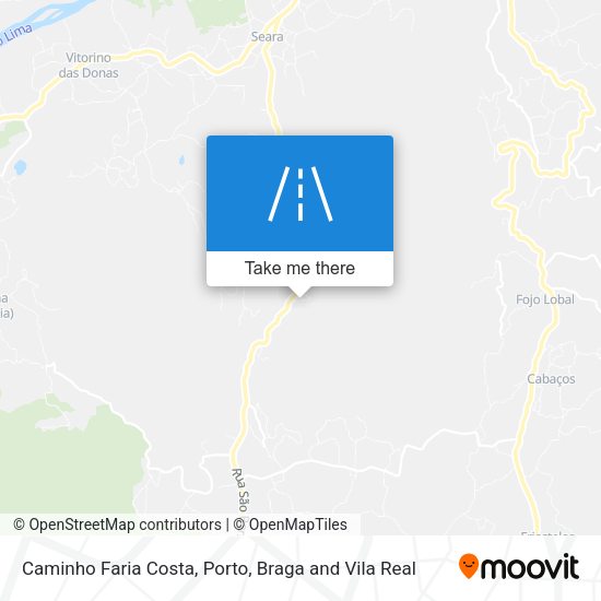 Caminho Faria Costa mapa