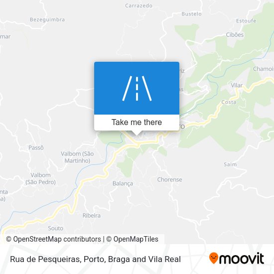 Rua de Pesqueiras mapa