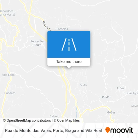 Rua do Monte das Valas map