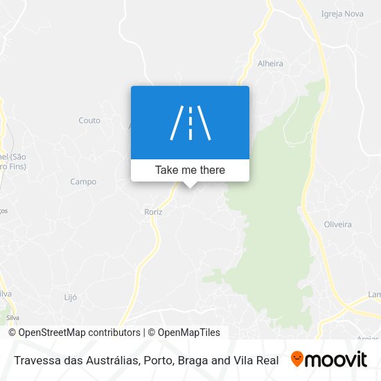Travessa das Austrálias mapa